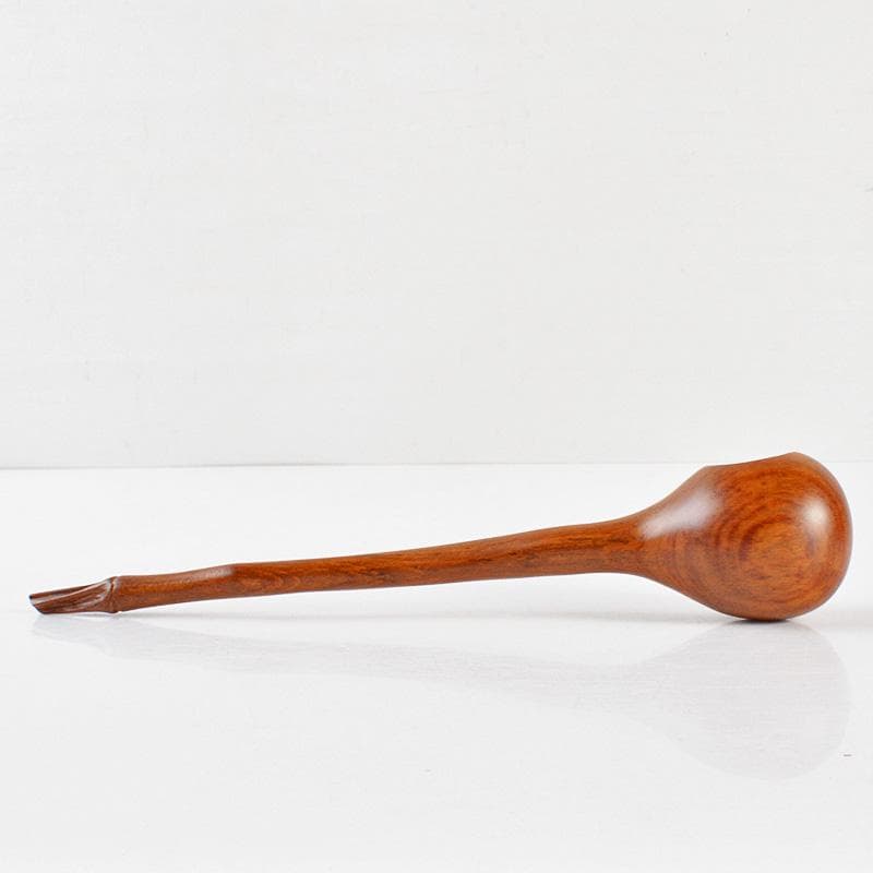 煎茶道具　木彫　瓢箪形　大匙　勺　柄杓　黒檀箱入　C　R6590