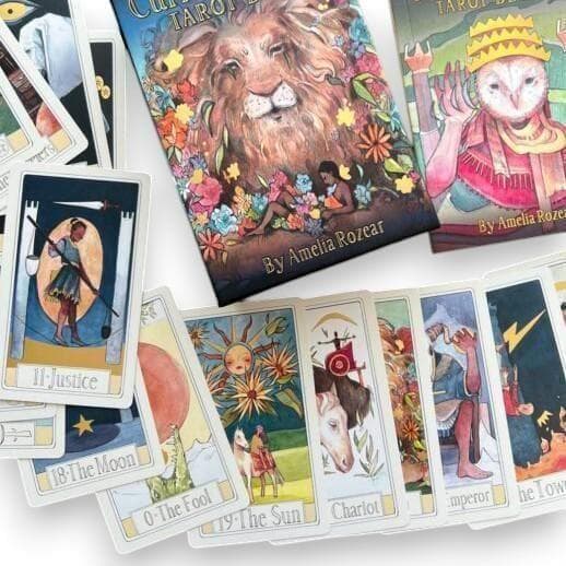 ★正規品タロットカード★リネン仕上げ＆箔押し✨美しい水彩画✨好奇心旺盛な旅へ