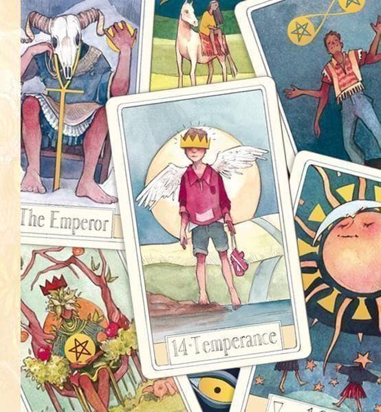 ★正規品タロットカード★リネン仕上げ＆箔押し✨美しい水彩画✨好奇心旺盛な旅へ