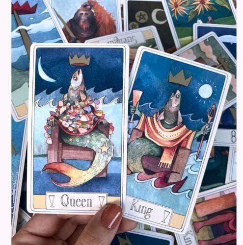 ★正規品タロットカード★リネン仕上げ＆箔押し✨美しい水彩画✨好奇心旺盛な旅へ