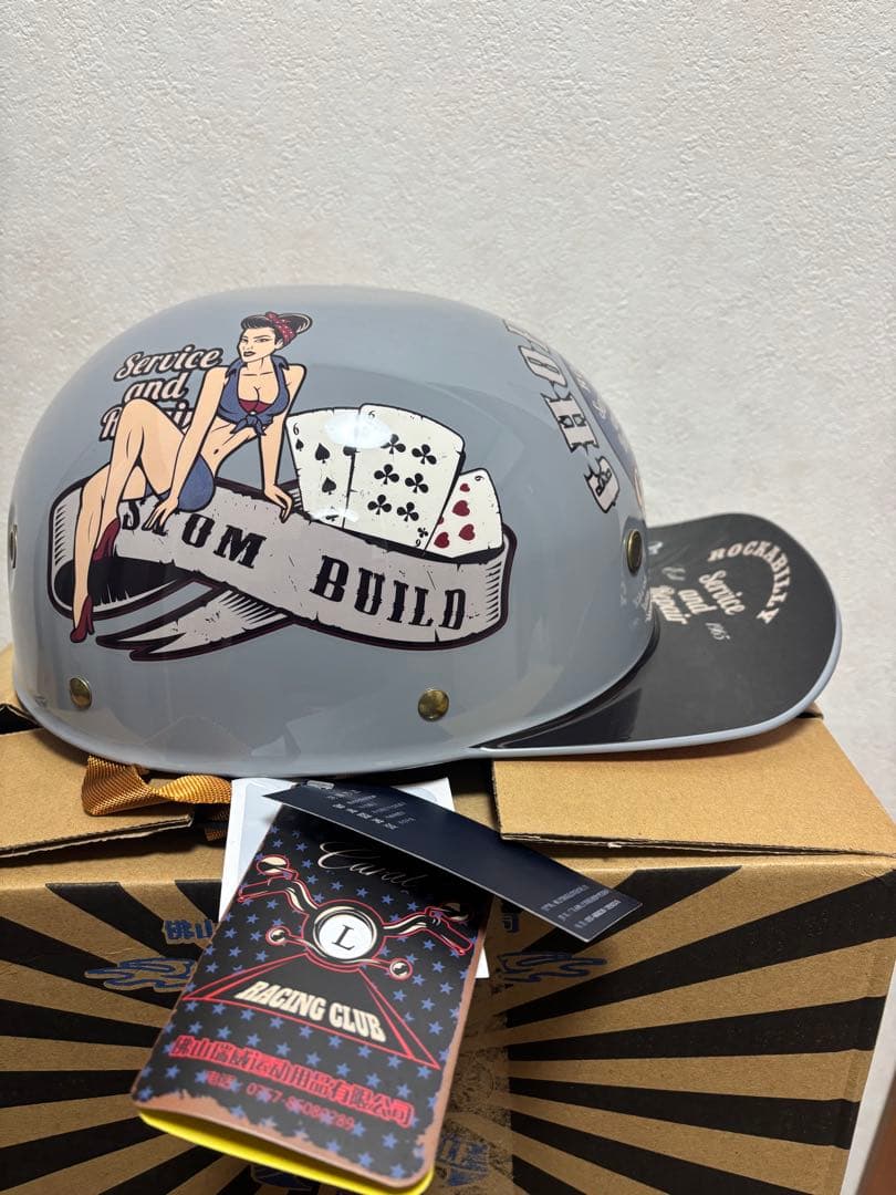 アメリカン　ハーレー　半ヘル　半キャップ　ヘルメット