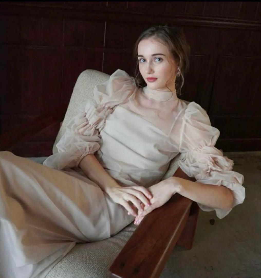 Acka　tulle sheer one-piece