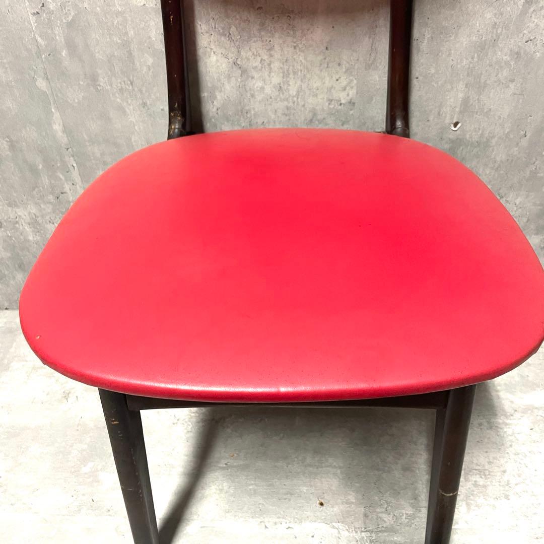 2脚セット① 昭和レトロ 木製 ダイニングチェア 食卓椅子 当時物 古道具