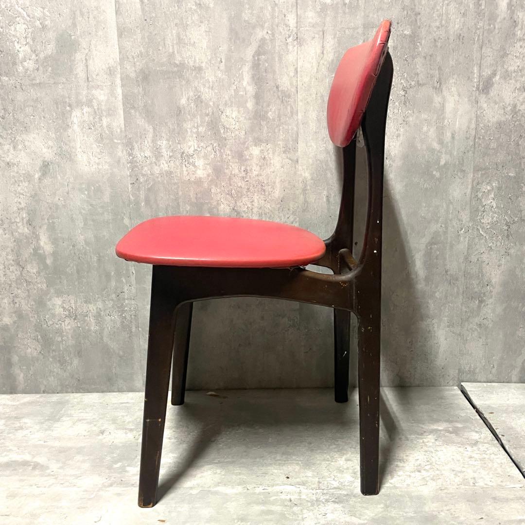 2脚セット① 昭和レトロ 木製 ダイニングチェア 食卓椅子 当時物 古道具