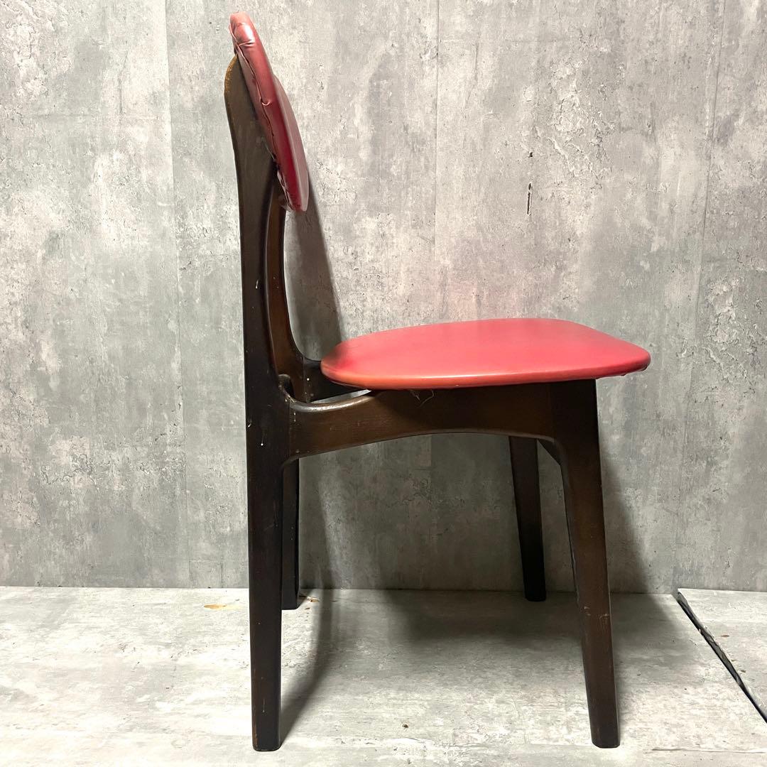 2脚セット① 昭和レトロ 木製 ダイニングチェア 食卓椅子 当時物 古道具