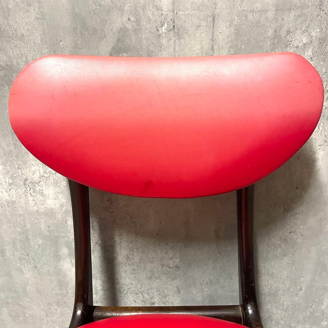 2脚セット① 昭和レトロ 木製 ダイニングチェア 食卓椅子 当時物 古道具