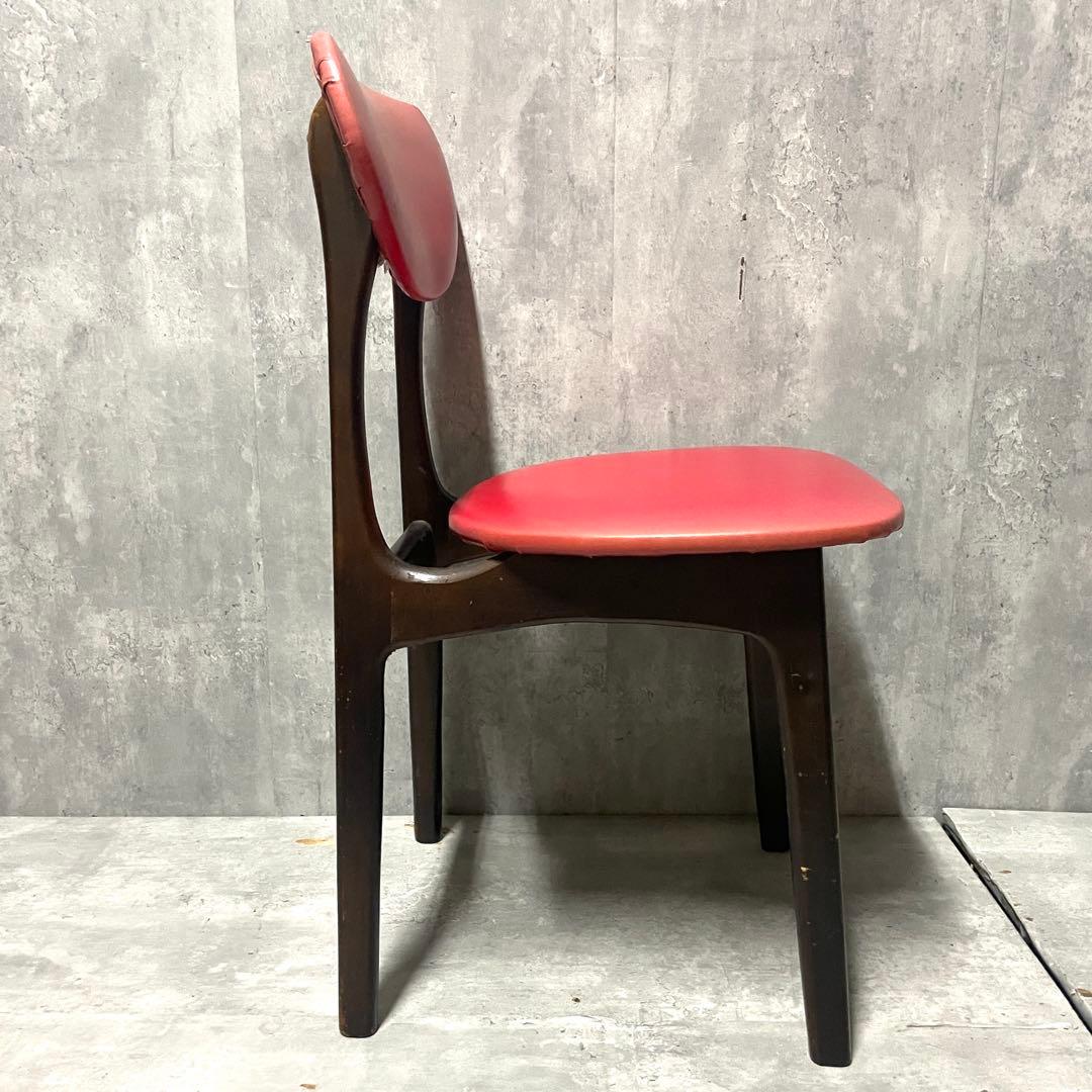 2脚セット① 昭和レトロ 木製 ダイニングチェア 食卓椅子 当時物 古道具