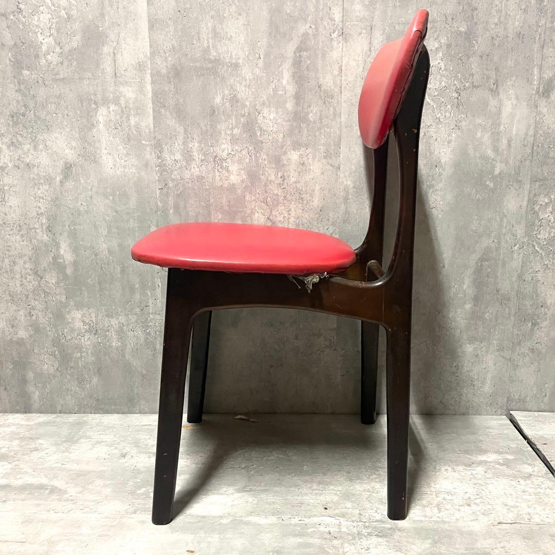 2脚セット① 昭和レトロ 木製 ダイニングチェア 食卓椅子 当時物 古道具