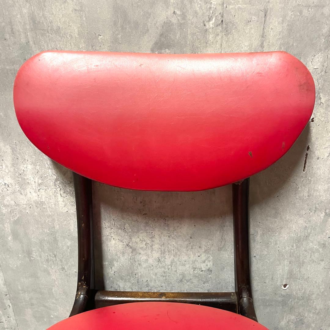 2脚セット① 昭和レトロ 木製 ダイニングチェア 食卓椅子 当時物 古道具