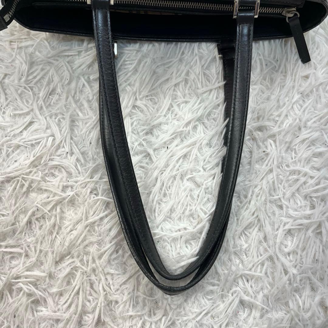 BURBERRY トートバッグ レザー ノバチェック 黒