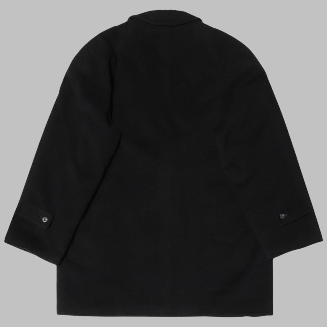 GIVENCHY★ダブル ハーフコート★カシミヤ ウール★短丈★80s★黒★M