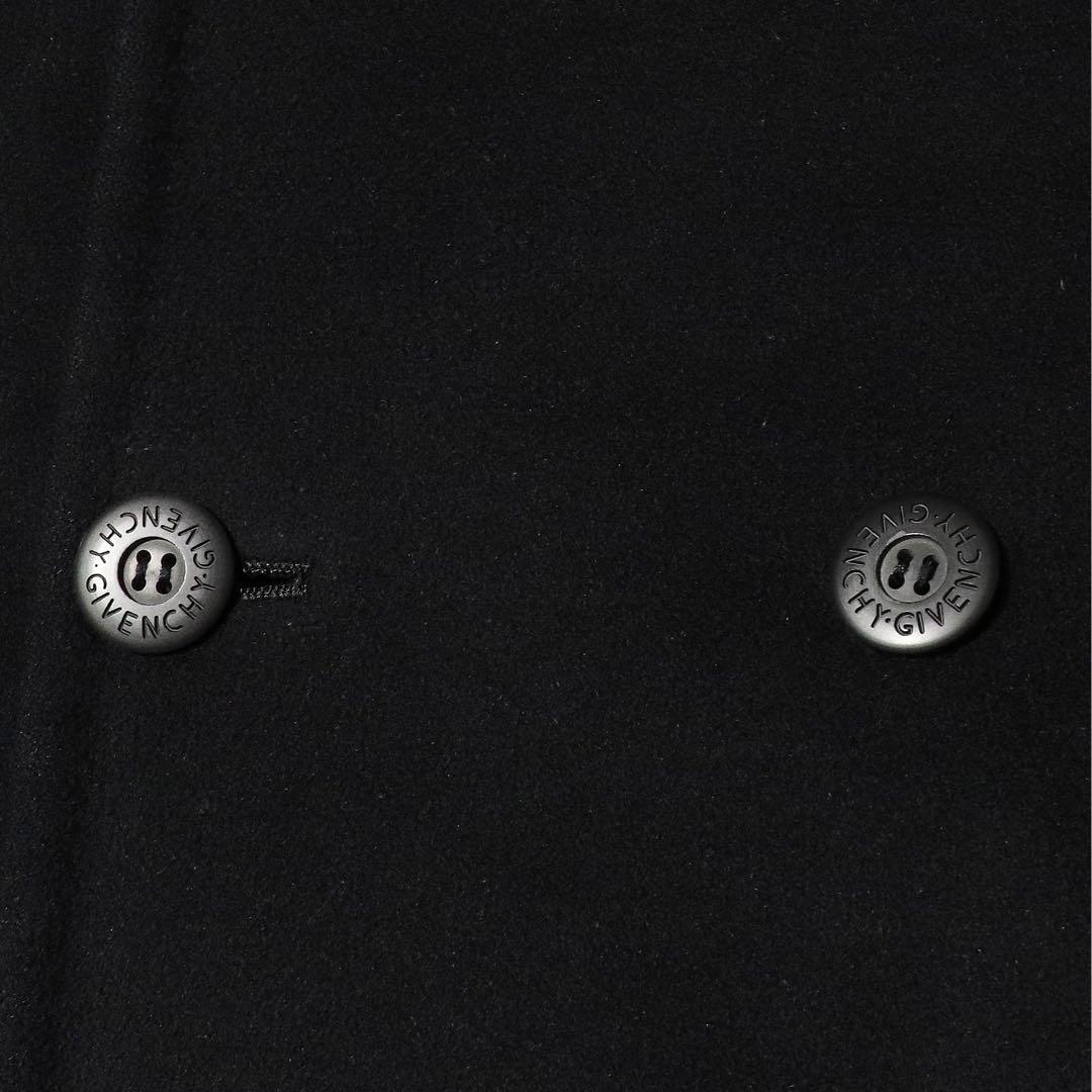 GIVENCHY★ダブル ハーフコート★カシミヤ ウール★短丈★80s★黒★M