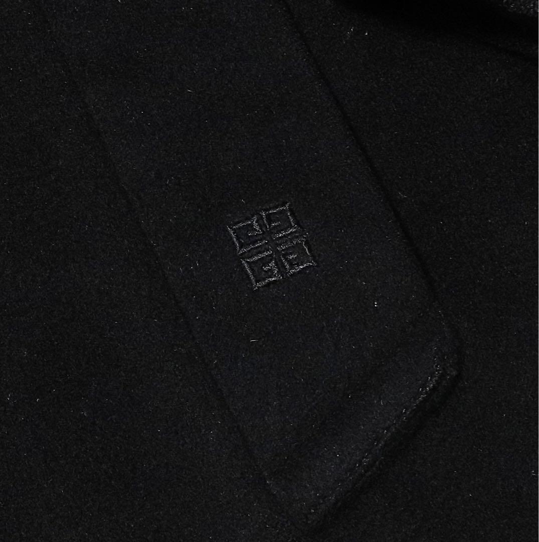 GIVENCHY★ダブル ハーフコート★カシミヤ ウール★短丈★80s★黒★M