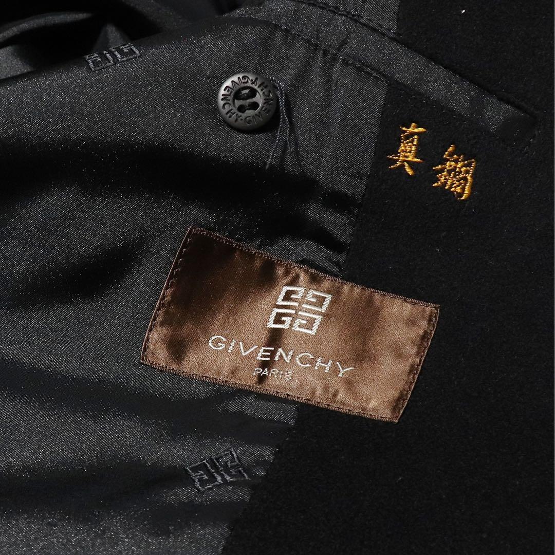 GIVENCHY★ダブル ハーフコート★カシミヤ ウール★短丈★80s★黒★M