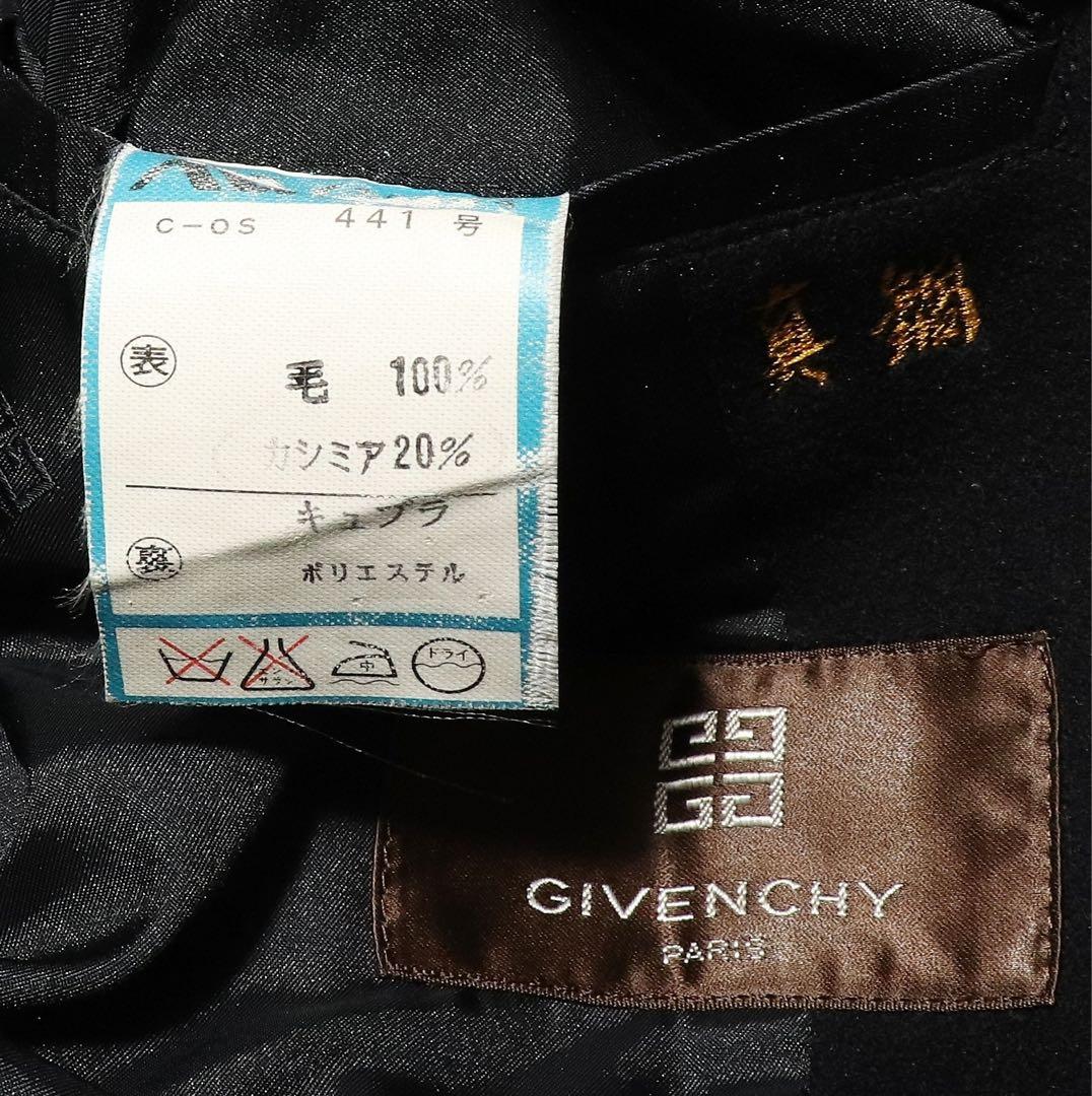 GIVENCHY★ダブル ハーフコート★カシミヤ ウール★短丈★80s★黒★M