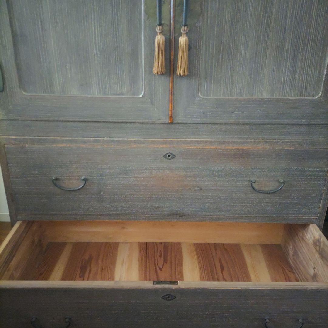 昭和レトロ　着物 桐箪笥　古道具　3分割可能