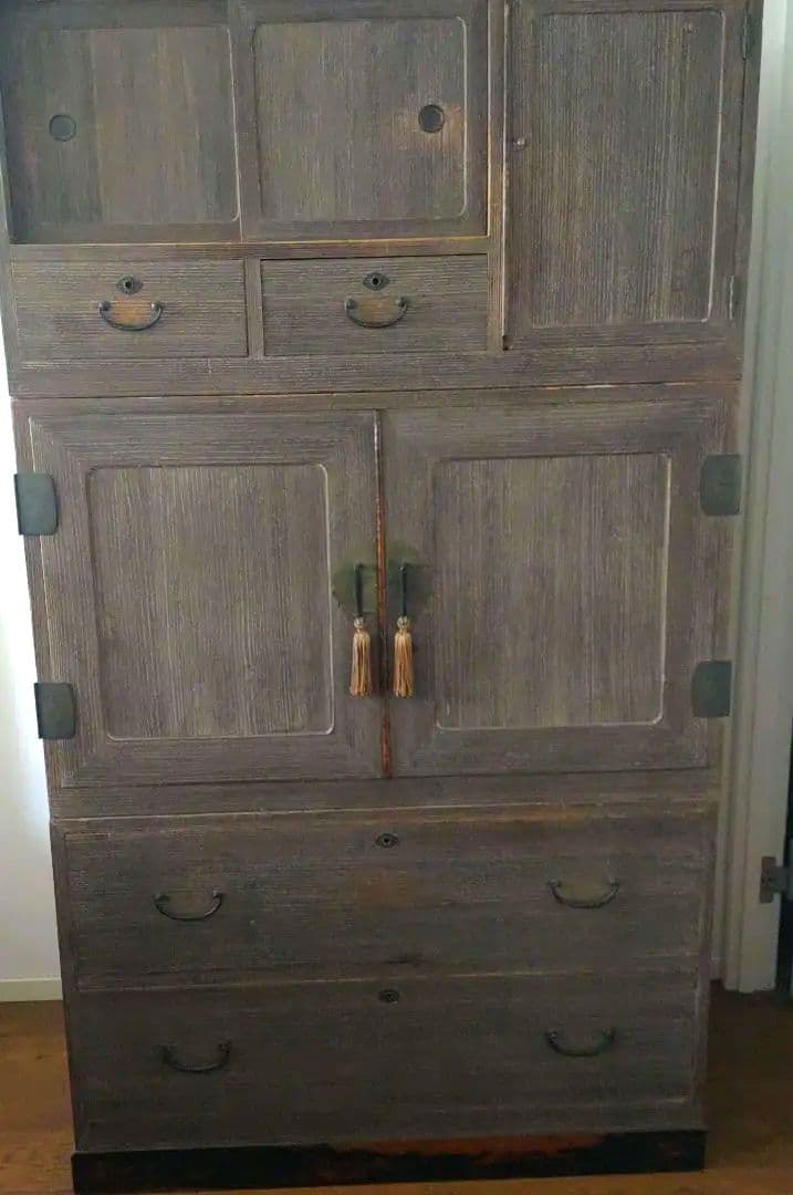 昭和レトロ　着物 桐箪笥　古道具　3分割可能