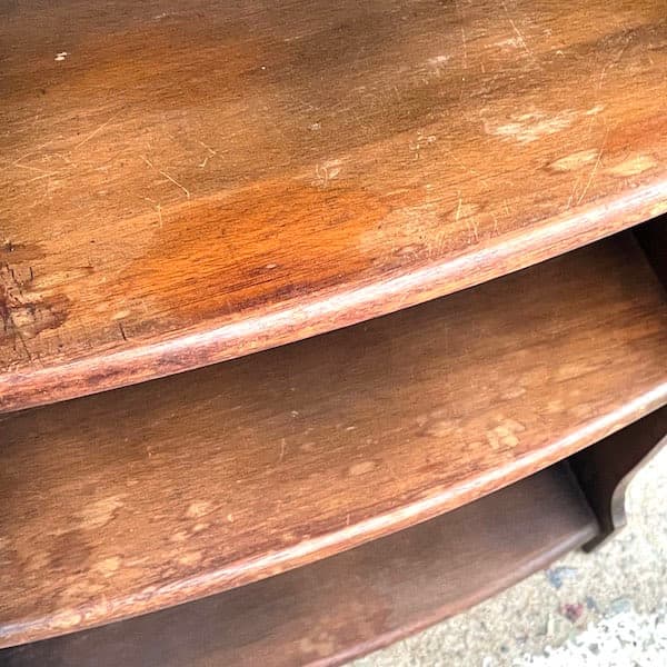 アンティーク　ロケット型オープンラック　アーチ状ブックシェルフ