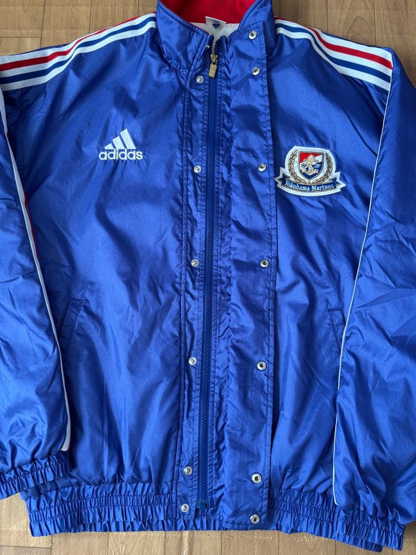 adidas デサント製 横浜マリノス ナイロンブルゾン 80〜90sビンテージ