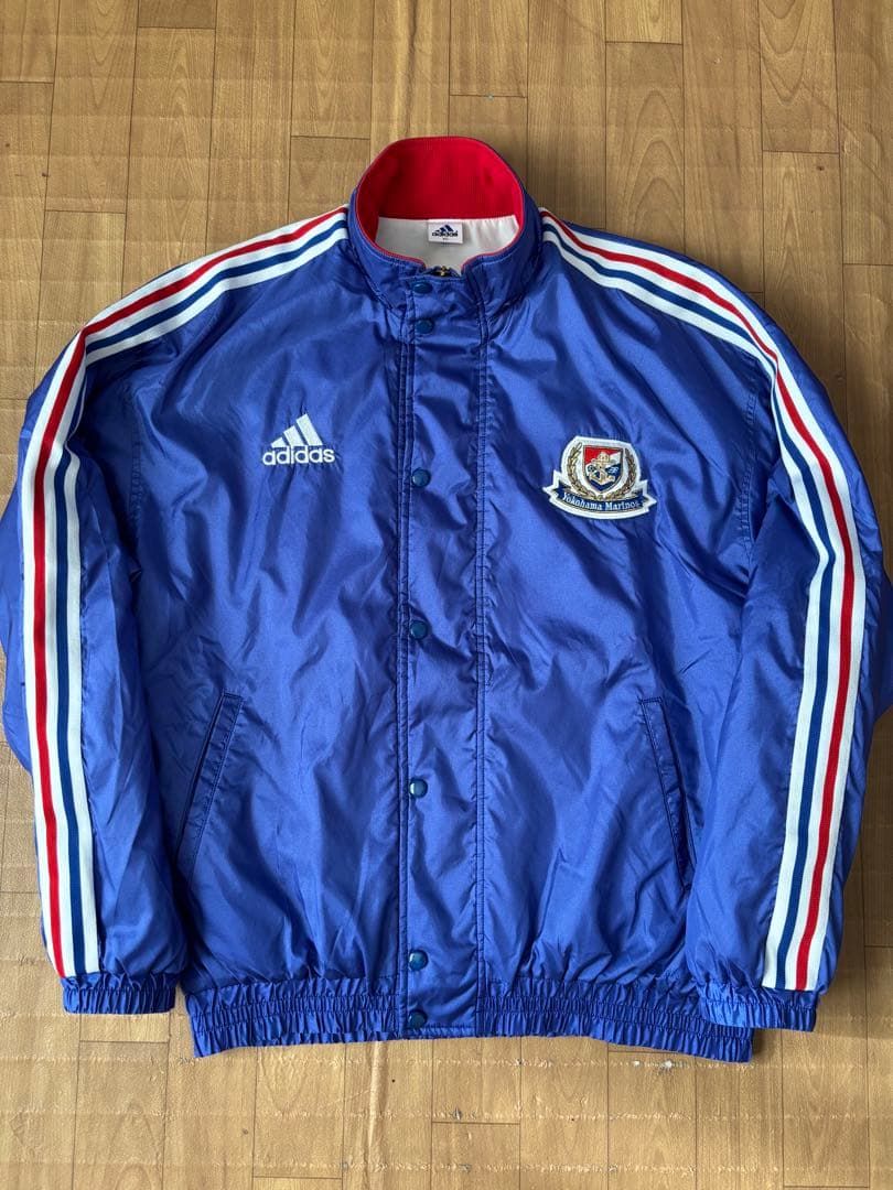adidas デサント製 横浜マリノス ナイロンブルゾン 80〜90sビンテージ