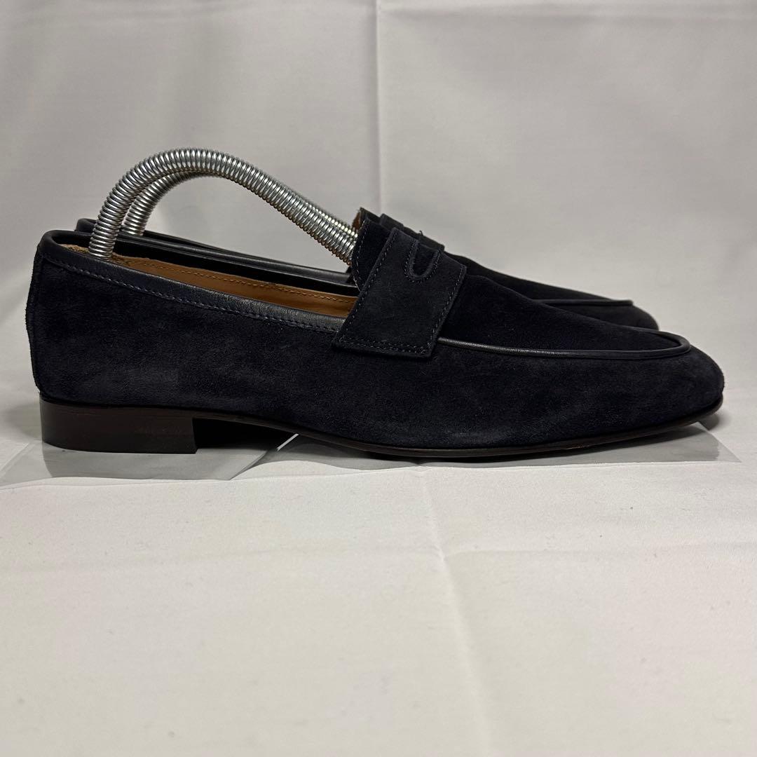 試着のみ☆ships☆スエードローファー☆ネイビー☆イタリア製☆本革☆232
