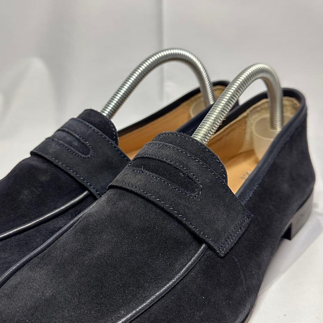 試着のみ☆ships☆スエードローファー☆ネイビー☆イタリア製☆本革☆232
