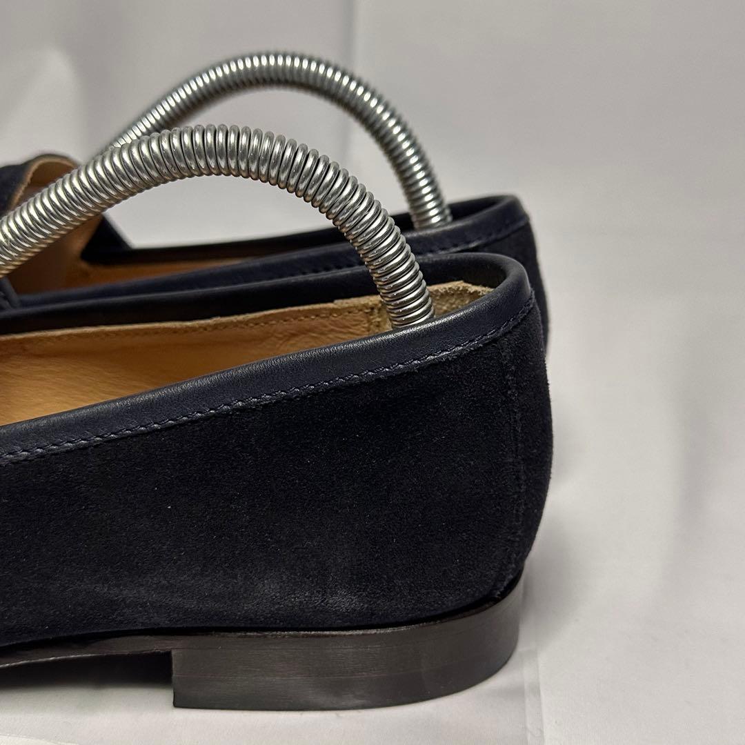 試着のみ☆ships☆スエードローファー☆ネイビー☆イタリア製☆本革☆232