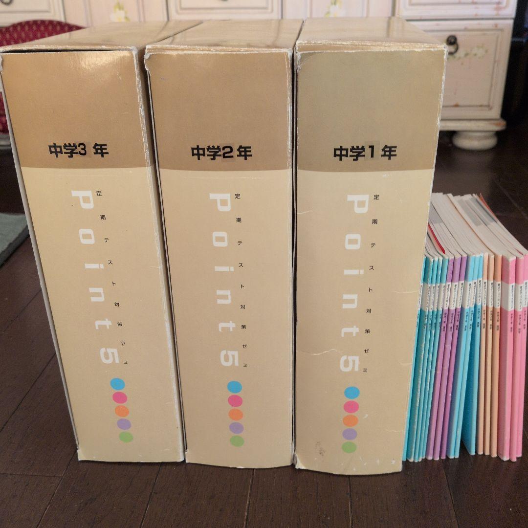 定期テスト対策ゼミ♥中学3年間　問題集セット　英数理社国　中1　中2　訪問販売