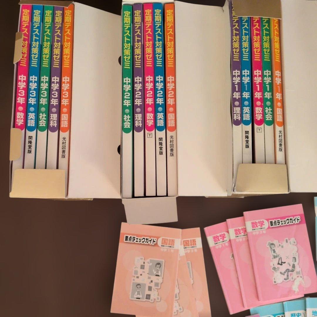 定期テスト対策ゼミ♥中学3年間　問題集セット　英数理社国　中1　中2　訪問販売