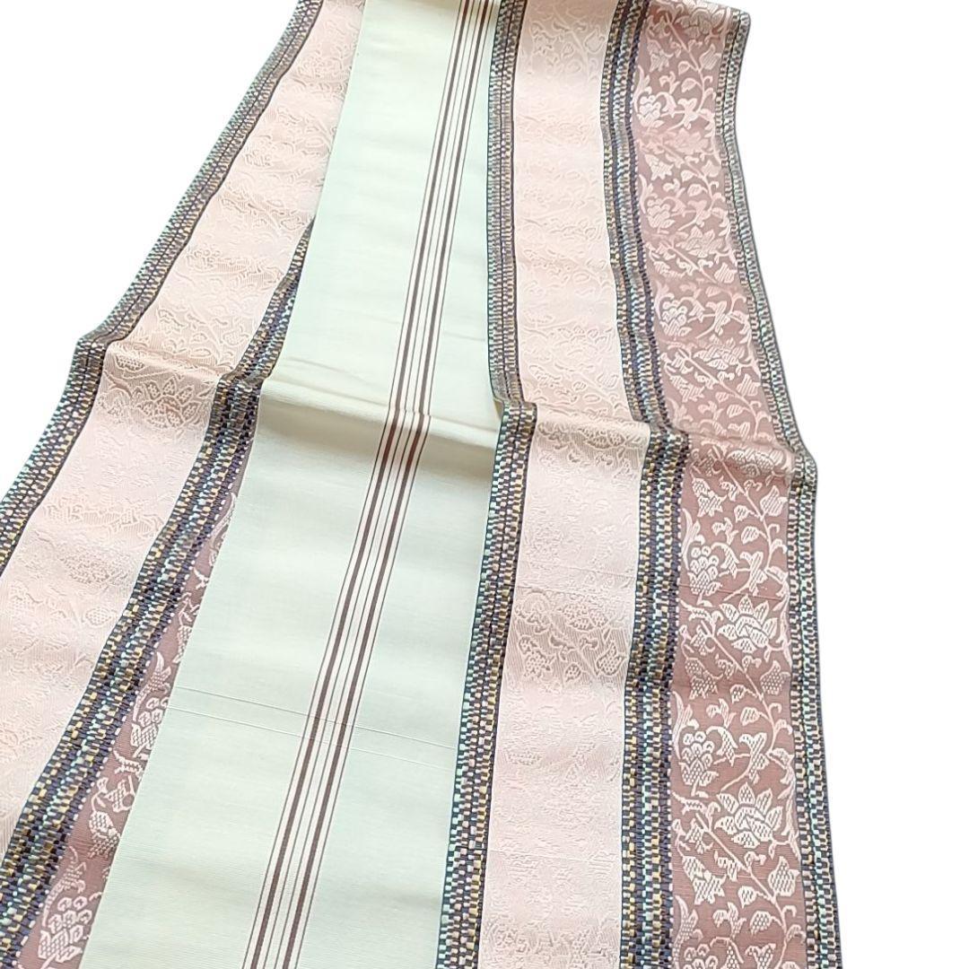 1030 華 半幅帯 正絹 本場筑前 献上柄