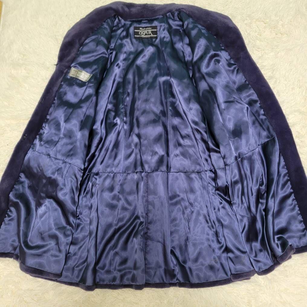 美品✨サガミンク　シェアードミンク　銀タグ　装飾ボタン　最高級　Aライン