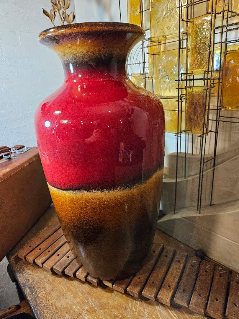 花器　花瓶　フラワーベース　ファットラバ　西ドイツ　ヴィンテージ　アンティーク