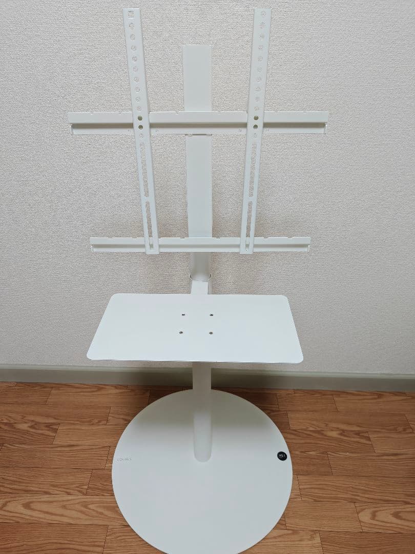 【廃盤】EQUALS Wall ホワイト スタンド式テレビ台 円形ベース