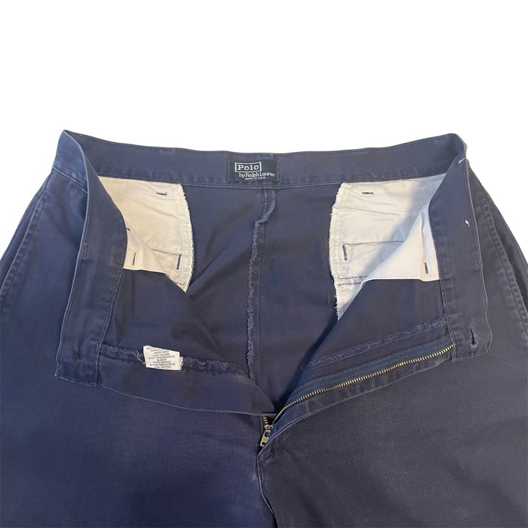 USA製 ポロラルフローレン 初期タグ ポロチノ ネイビー フェード W34