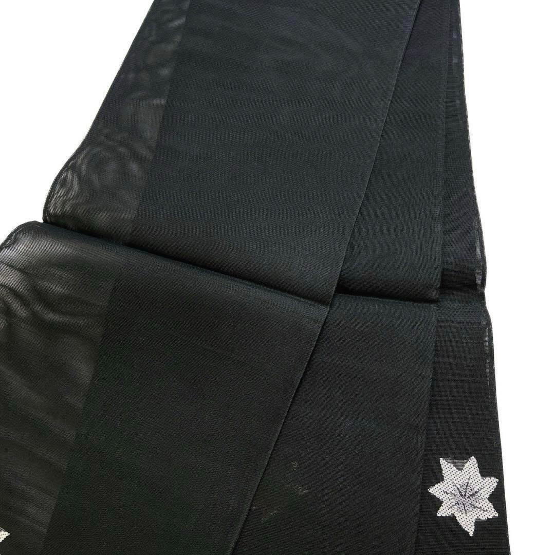 袋帯　夏用　絽刺し　紗　菊　桔梗　楓　着物　054w d