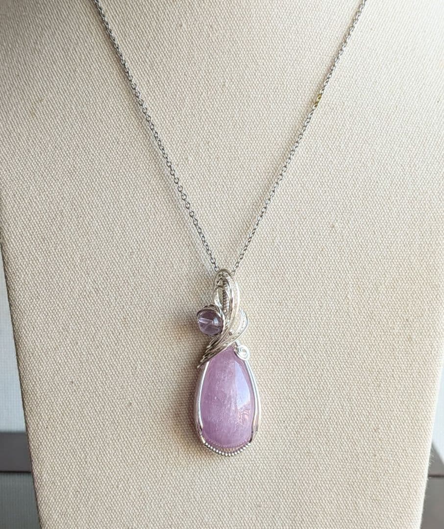 【専用】SFクンツァイト❅ワイヤーアートペンダントトップ他2点