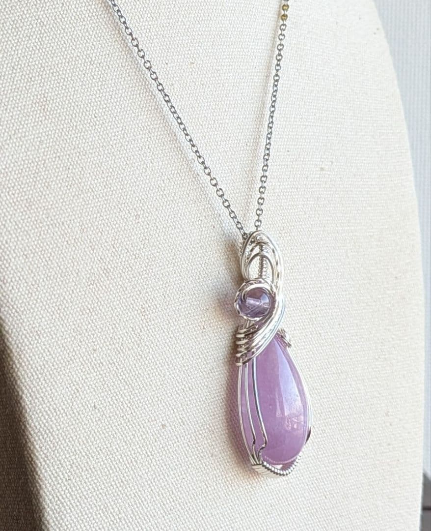 【専用】SFクンツァイト❅ワイヤーアートペンダントトップ他2点