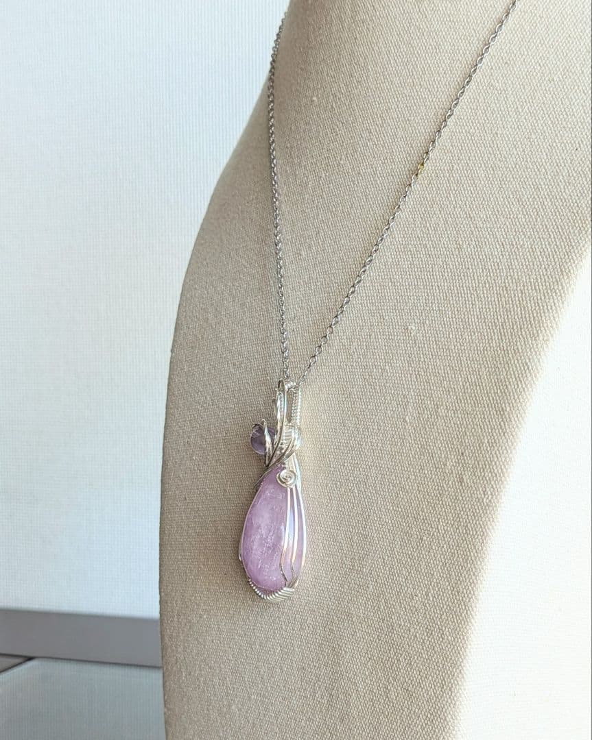 【専用】SFクンツァイト❅ワイヤーアートペンダントトップ他2点