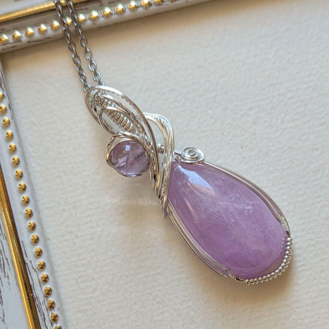 【専用】SFクンツァイト❅ワイヤーアートペンダントトップ他2点