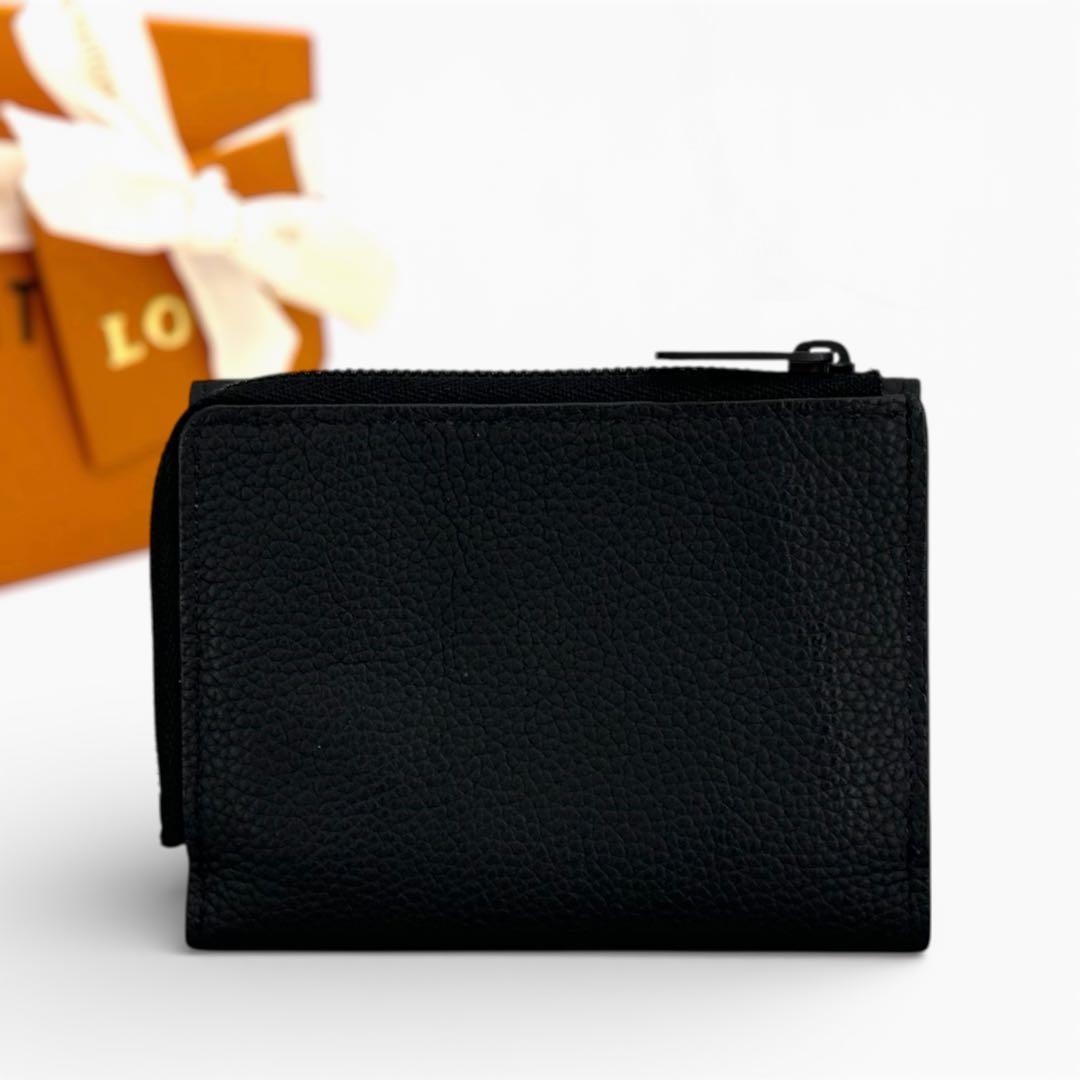 新品に近い ルイヴィトン パイロット ブラック 三つ折り財布 アエログラム
