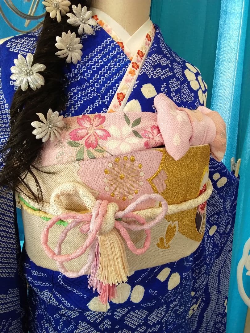 振袖フルセット、正絹総絞り振袖、成人式、重ね衿、帯揚げ、帯締め、西陣袋帯、長襦袢