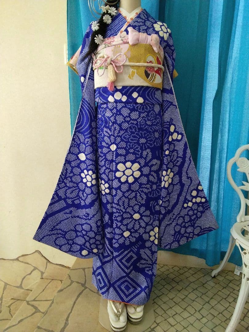 振袖フルセット、正絹総絞り振袖、成人式、重ね衿、帯揚げ、帯締め、西陣袋帯、長襦袢