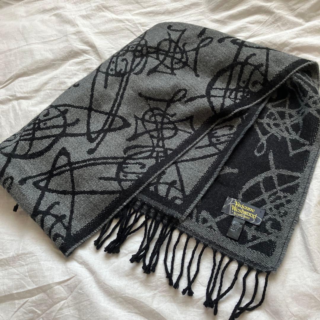 希少☆Vivienne Westwood グレー ブラック マフラー