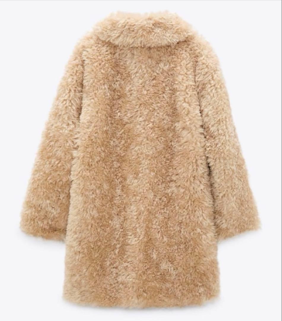 新品ZARA フェイクファーコート Sサイズ