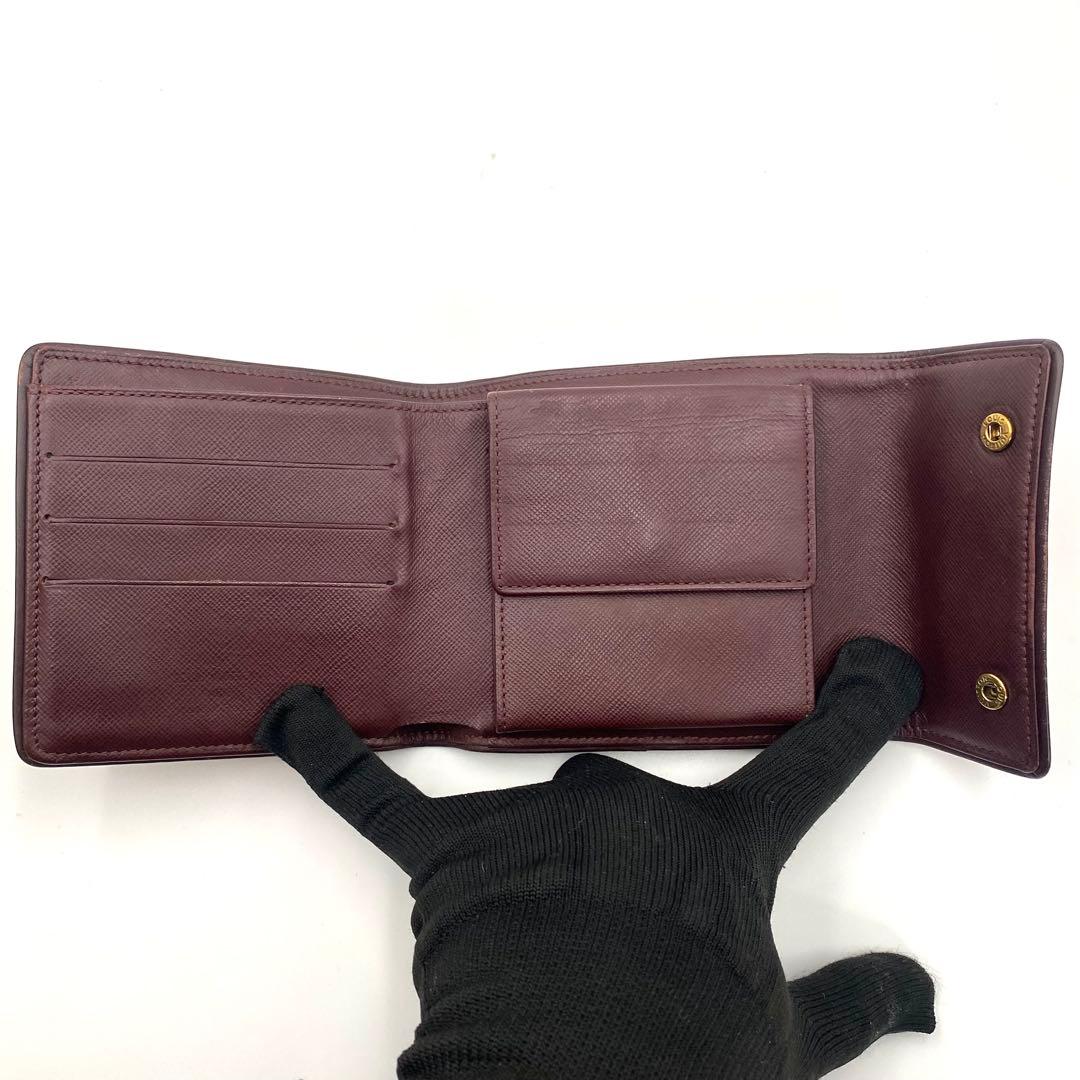 ルイヴィトン モノグラムミニ ポルトビエ カルトクレディ 三つ折り財布 チェリー