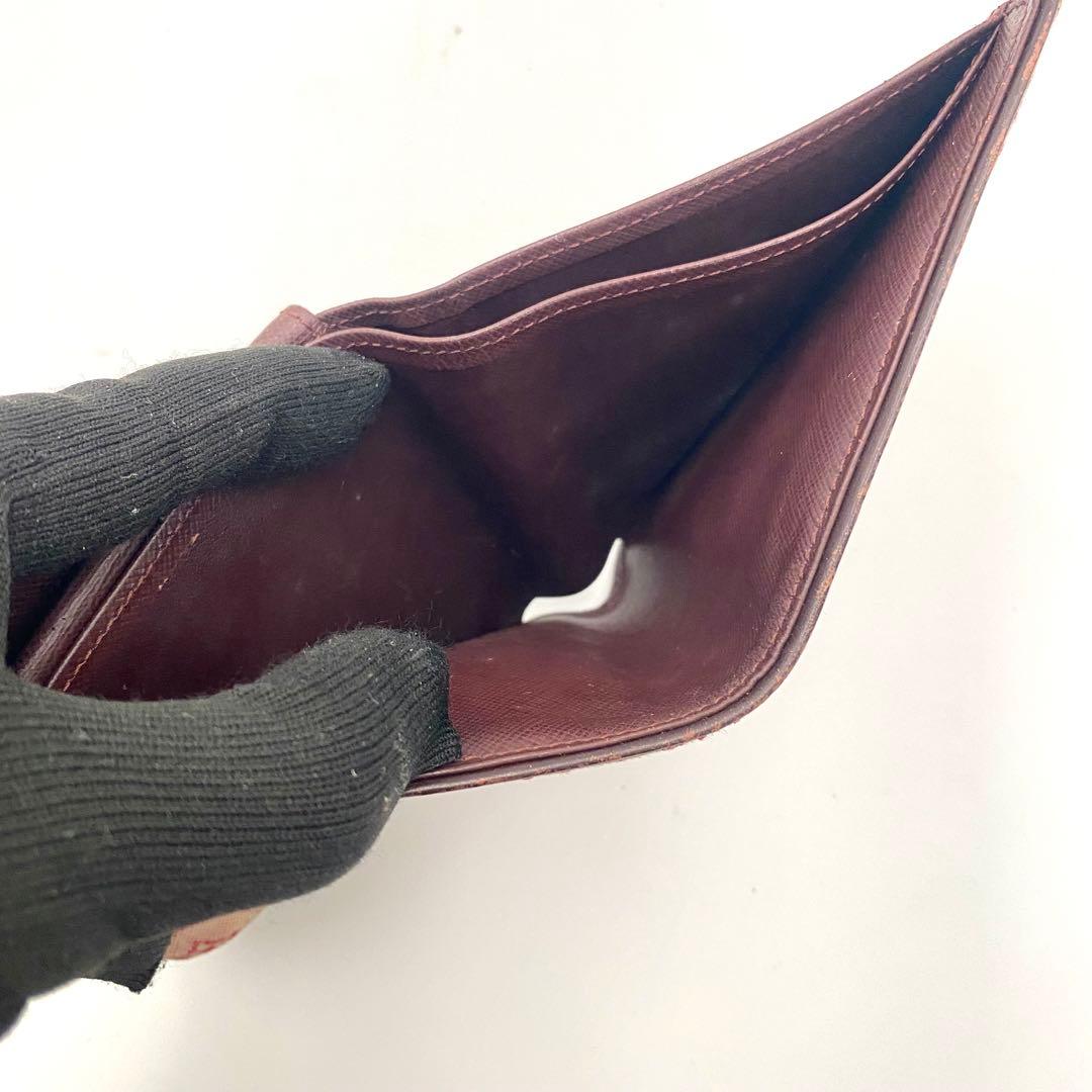 ルイヴィトン モノグラムミニ ポルトビエ カルトクレディ 三つ折り財布 チェリー