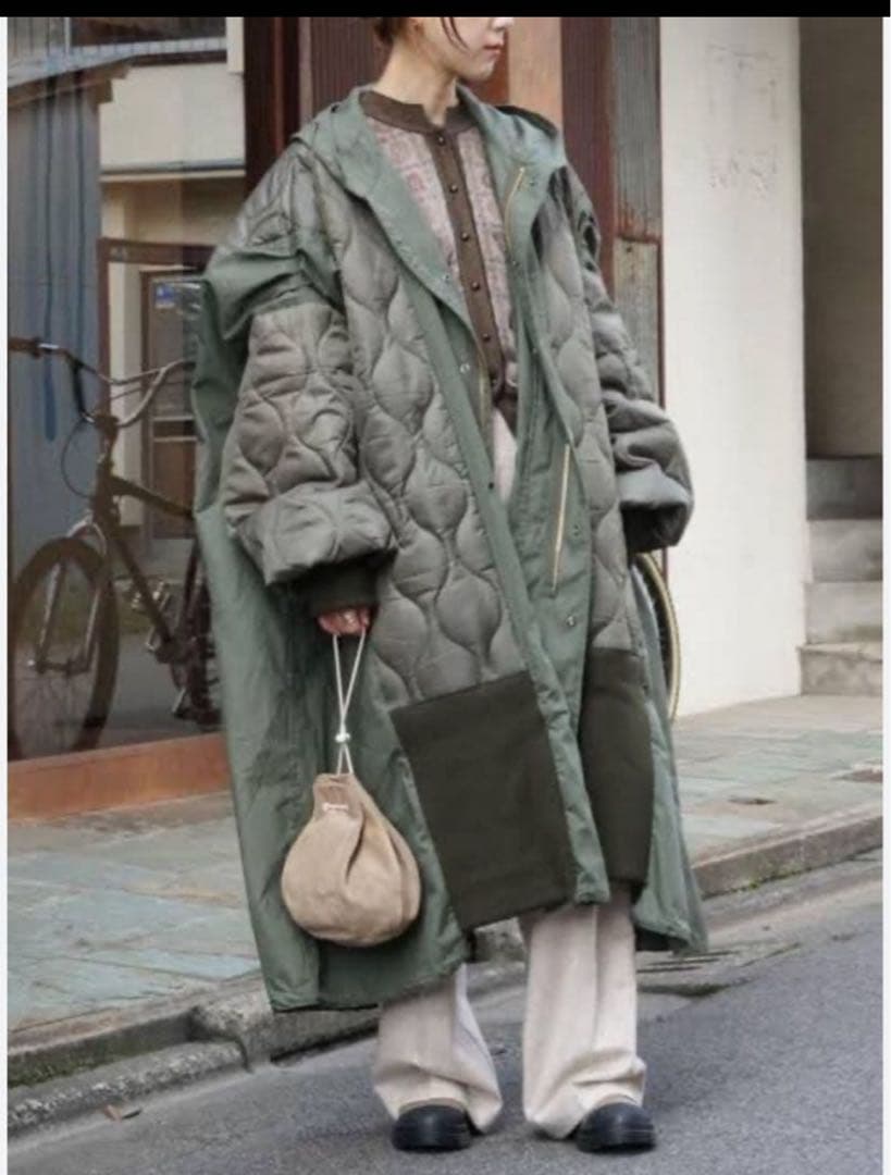 77circa キルティング リメイク中綿モッズコート 美品 希少