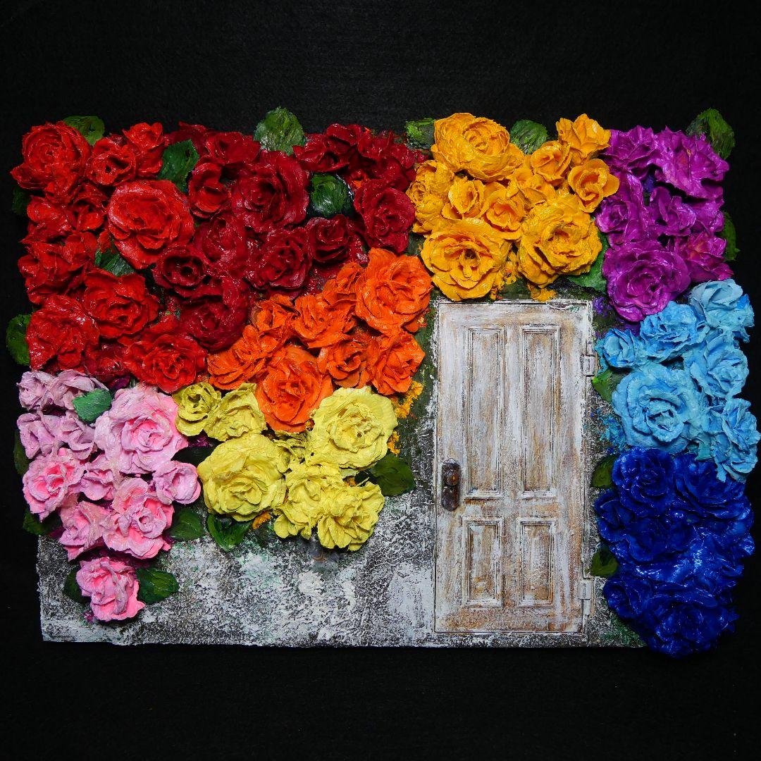 油絵 油彩 油彩画 絵 絵画【扉の先の世界】