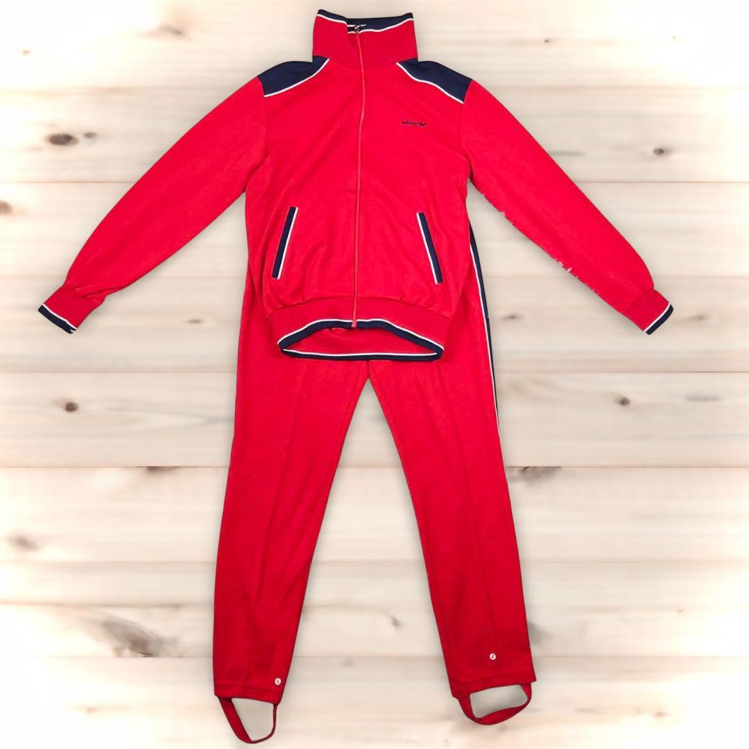 adidas デサント 西ドイツ 赤 トラックジャケット ATS72 K0005