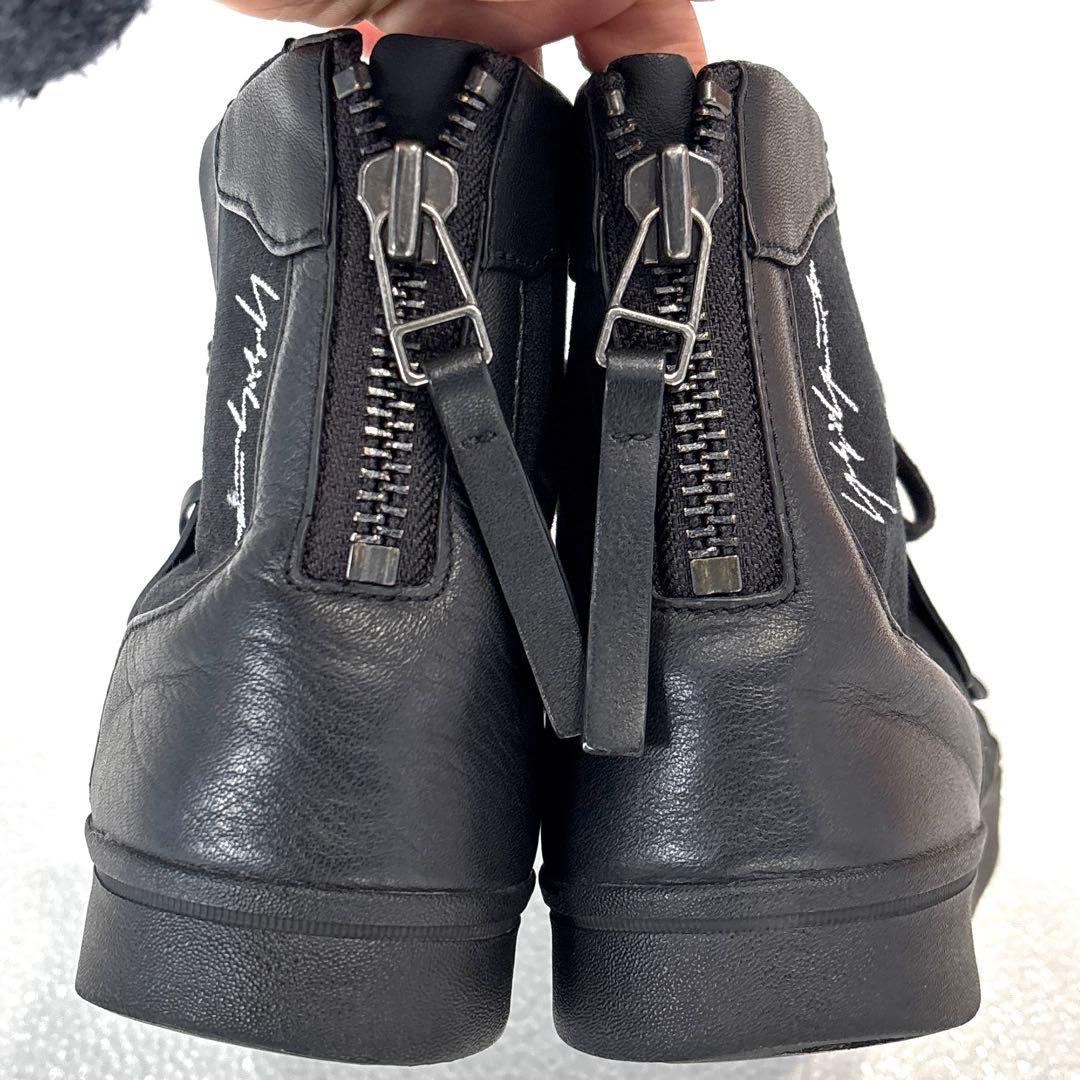 【美品/26㎝】アディダス × ヨウジヤマモト　コラボ　スニーカー　レザー　黒